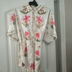 Floral Button-Up Romper